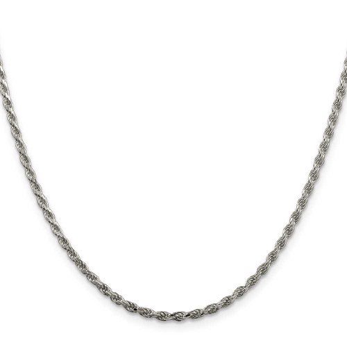 Image of 16" Sterling Silver 2.25mm Diamond-cut Rope Chain Necklace