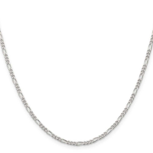 Image of 16" Sterling Silver 2.25mm Figaro Chain Necklace
