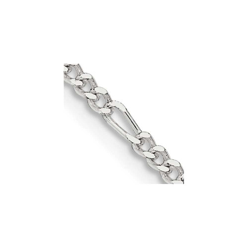 Image of 16" Sterling Silver 2.25mm Figaro Chain Necklace