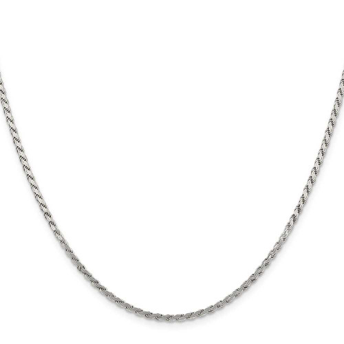 Image of 16" Sterling Silver 2.25mm Flat Rope Chain Necklace