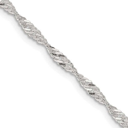 Image of 16" Sterling Silver 2.25mm Singapore Chain Necklace