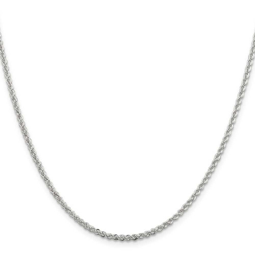Image of 16" Sterling Silver 2.3mm Solid Rope Chain Necklace