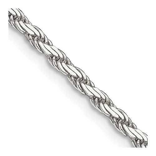 Image of 16" Sterling Silver 2.5mm Flat Rope Chain Necklace