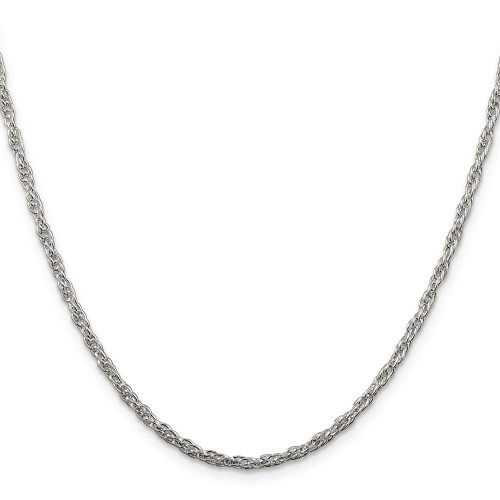 Image of 16" Sterling Silver 2.5mm Loose Rope Chain Necklace