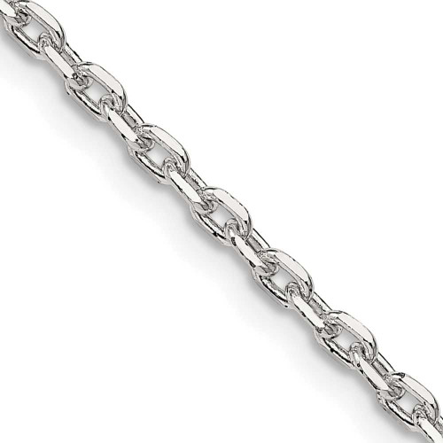 Image of 16" Sterling Silver 2.75mm Beveled Oval Cable Chain Necklace