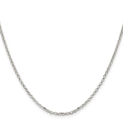Image of 16" Sterling Silver 2mm Diamond-cut Cable Chain Necklace