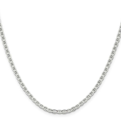 Image of 16" Sterling Silver 3.1mm Flat Anchor Chain Necklace