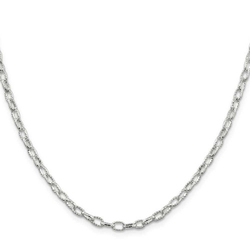 Image of 16" Sterling Silver 3.75mm Fancy Patterned Rolo Chain Necklace
