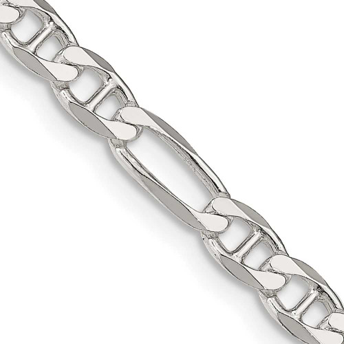Image of 16" Sterling Silver 4.5mm Figaro Anchor Chain Necklace