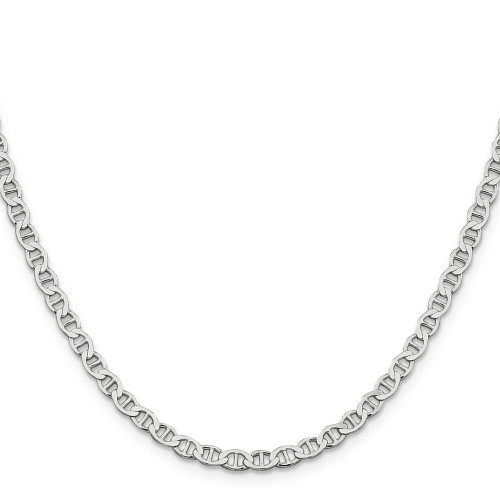 Image of 16" Sterling Silver 4mm Flat Anchor Chain Necklace