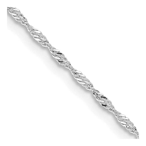 Image of 16" Sterling Silver Rhodium-plated 1.4mm Singapore Chain Necklace