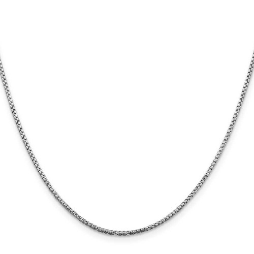 Image of 16" Sterling Silver Rhodium-plated 1.5mm Round Box Chain Necklace