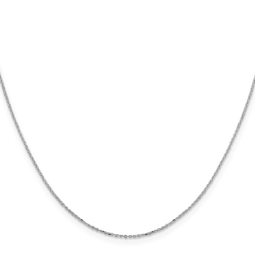 Image of 16" Sterling Silver Rhodium-plated 1mm 8 Sided Diamond-cut Cable Chain Necklace