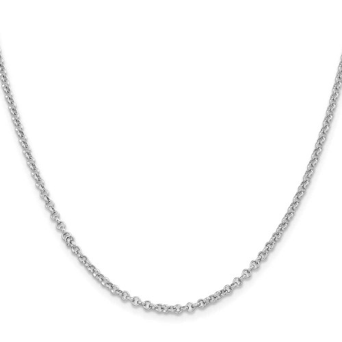 Image of 16" Sterling Silver Rhodium-plated 2.5mm Rolo Chain Necklace