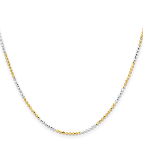 Image of 16" White & Yellow Rhodium over Brass 1.5mm Ball Chain Necklace