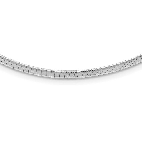 Image of 17" Sterling Silver Rhodium Plated 3mm Cubetto Omega Chain Necklace