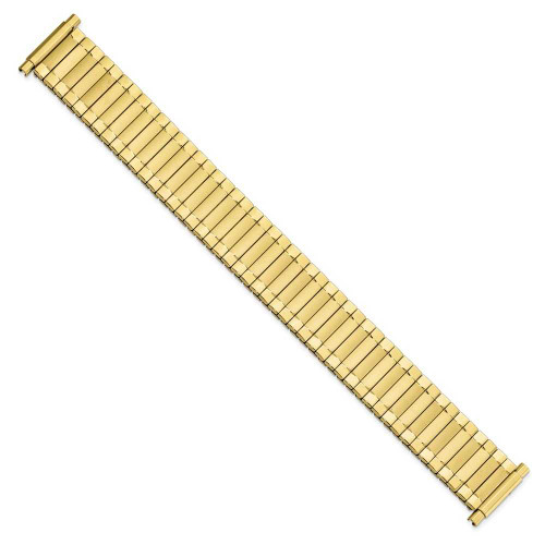 Image of 17-22mm 7.25" Mens Yellow-tone Expansion Stainless Steel Watch Band