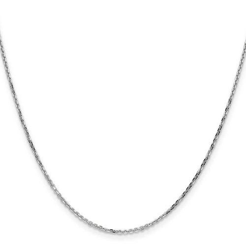 Image of 18" 10K White Gold 1.4mm Diamond-cut Cable Chain Necklace