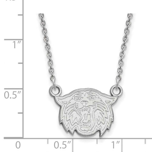 Image of 18" 10K White Gold Villanova University Small Pendant Necklace LogoArt 1W0037VIL-18