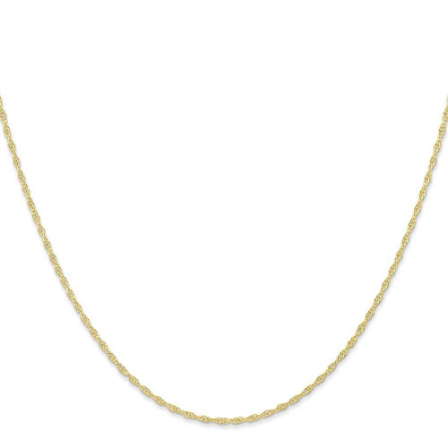 Image of 18" 10K Yellow Gold 1.15mm Carded Cable Rope Chain Necklace