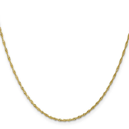 Image of 18" 10K Yellow Gold 1.4mm Singapore Chain Necklace