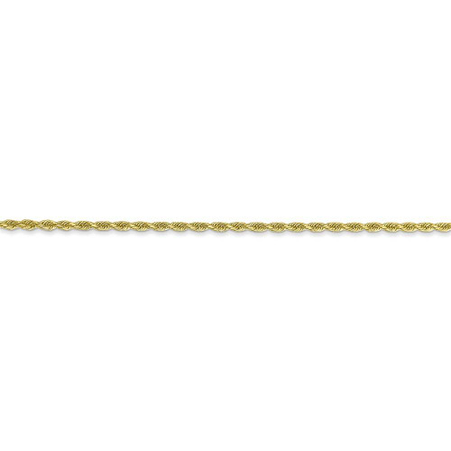 Image of 18" 10K Yellow Gold 1.5mm Diamond-cut Rope Chain Necklace