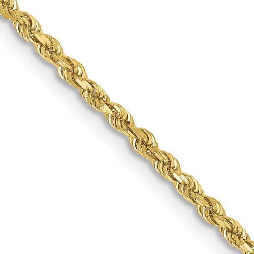 Image of 18" 10K Yellow Gold 1.75mm Diamond-cut Rope Chain Necklace
