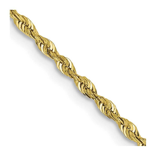 Image of 18" 10K Yellow Gold 1.85mm Diamond-cut Quadruple Rope Chain Necklace