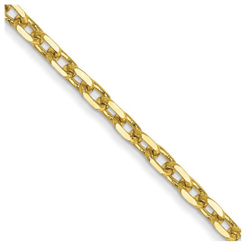 Image of 18" 10K Yellow Gold 1.8mm Diamond-cut Cable Chain Necklace