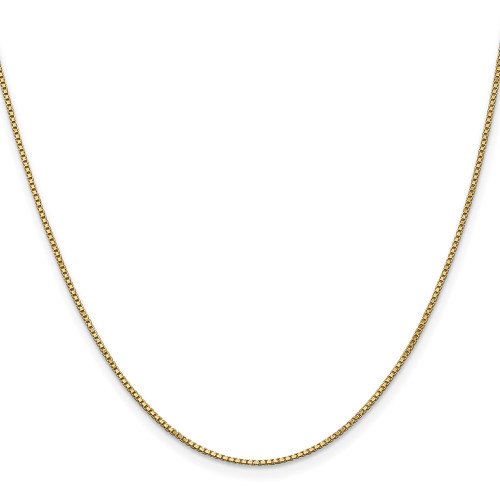 18" 10K Yellow Gold 1mm Box Chain Necklace