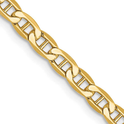 Image of 18" 10K Yellow Gold 3.2mm Semi-Solid Anchor Chain Necklace