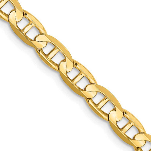 Image of 18" 10K Yellow Gold 4.5mm Concave Anchor Chain Necklace
