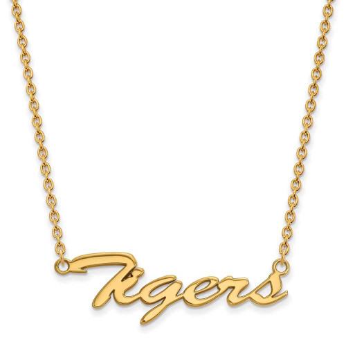 Image of 18" 10K Yellow Gold LogoArt Clemson University Script Necklace