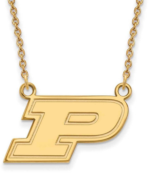 Image of 18" 10K Yellow Gold Purdue Small Pendant w/ Necklace by LogoArt
