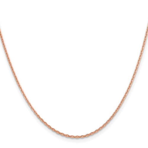 Image of 18" 14K Rose Gold 1.65mm Diamond-cut Cable Chain Necklace
