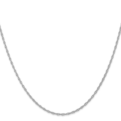 Image of 18" 14K White Gold 1.35mm Carded Cable Rope Chain Necklace