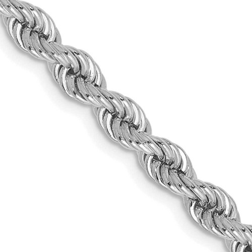 Image of 18" 14K White Gold 4.0mm Regular Rope Chain Necklace