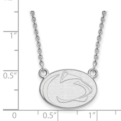 Image of 18" 14K White Gold Penn State University Small Pendant w/ Necklace by LogoArt