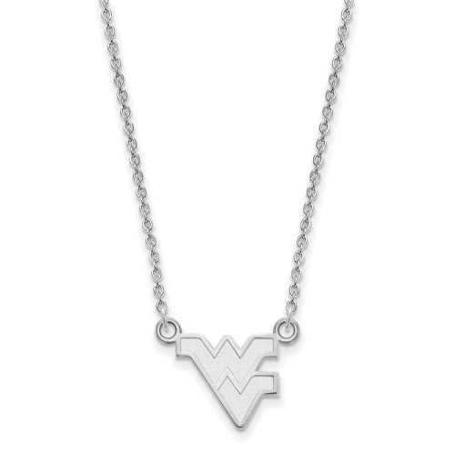Image of 18" 14K White Gold West Virginia University Small Pendant w/ Necklace by LogoArt