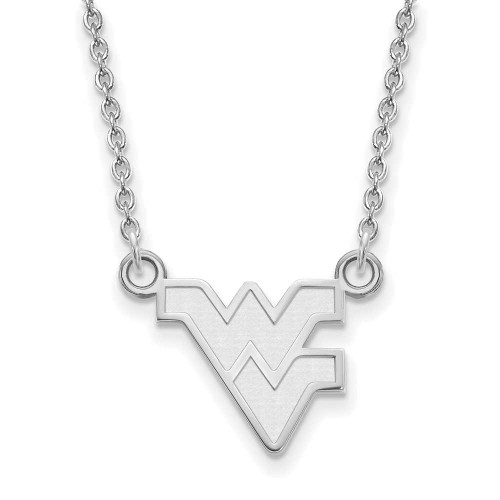 Image of 18" 14K White Gold West Virginia University Small Pendant w/ Necklace by LogoArt