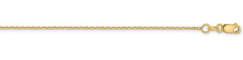 Image of 18" 14K Yellow Gold 1.05 mm Diamond-cut Cable Chain Necklace