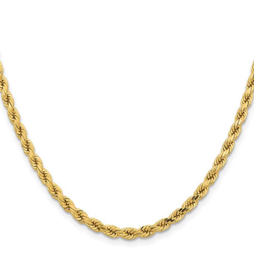 Image of 18" 14K Yellow Gold 4.25mm Diamond-cut Rope with Lobster Clasp Chain Necklace