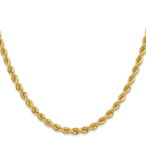 Image of 18" 14K Yellow Gold 4mm Regular Rope Chain Necklace