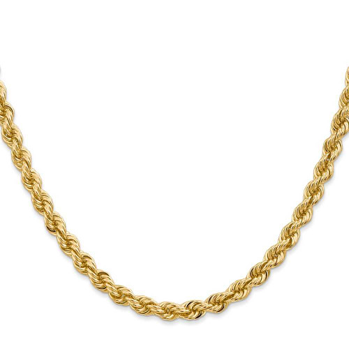 Image of 18" 14K Yellow Gold 5mm Regular Rope Chain Necklace