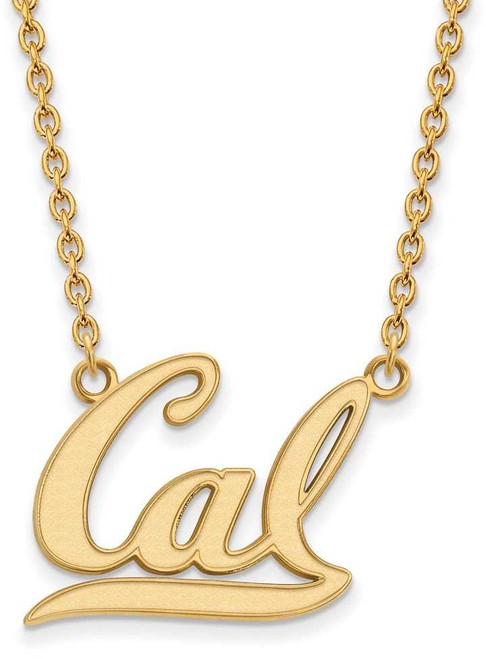 Image of 18" 14K Yellow Gold University of California Berkeley Pendant LogoArt Necklace 4Y012