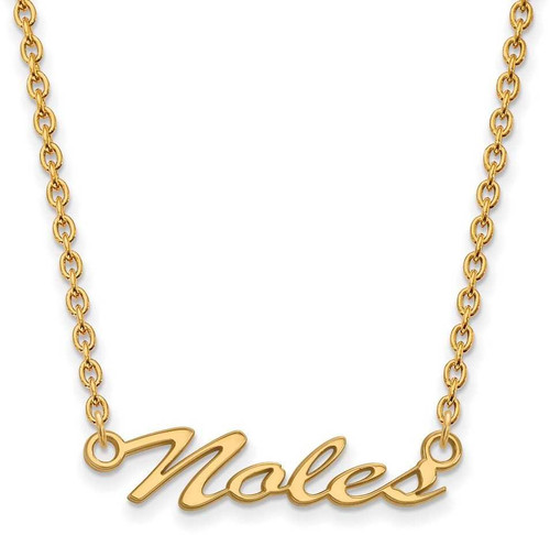 Image of 18" Gold Plated 925 Silver Florida State University Medium Pendant Necklace LogoArt