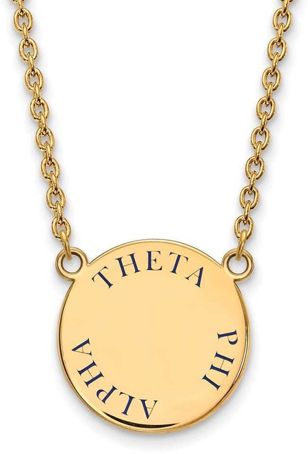 Image of 18" Gold Plated 925 Silver Theta Phi Alpha Sm Pendant Necklace LogoArt GP015TPA-18