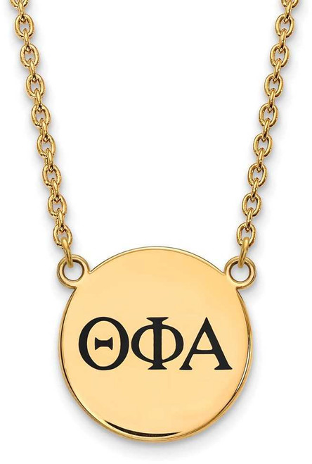 Image of 18" Gold Plated 925 Silver Theta Phi Alpha Sm Pendant Necklace LogoArt GP017TPA-18