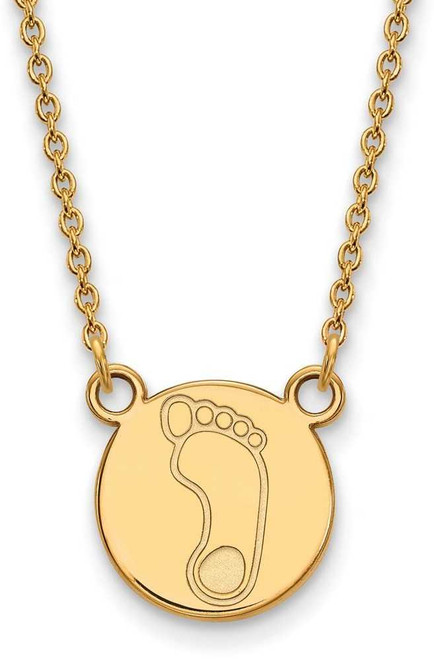 Image of 18" Gold Plated 925 Silver U of North Carolina Pendant LogoArt Necklace GP049UNC-18