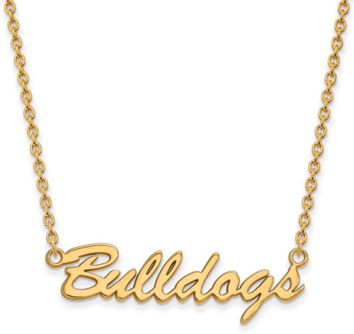 Image of 18" Gold Plated Sterling Silver University of Georgia Pendant w/ Necklace by LogoArt
